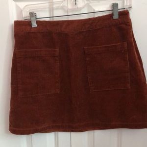 corduroy mini skirt